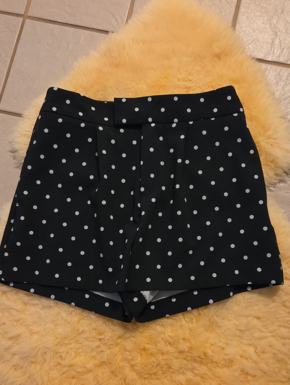 a new day Black Polka Dot High-Waist Shorts